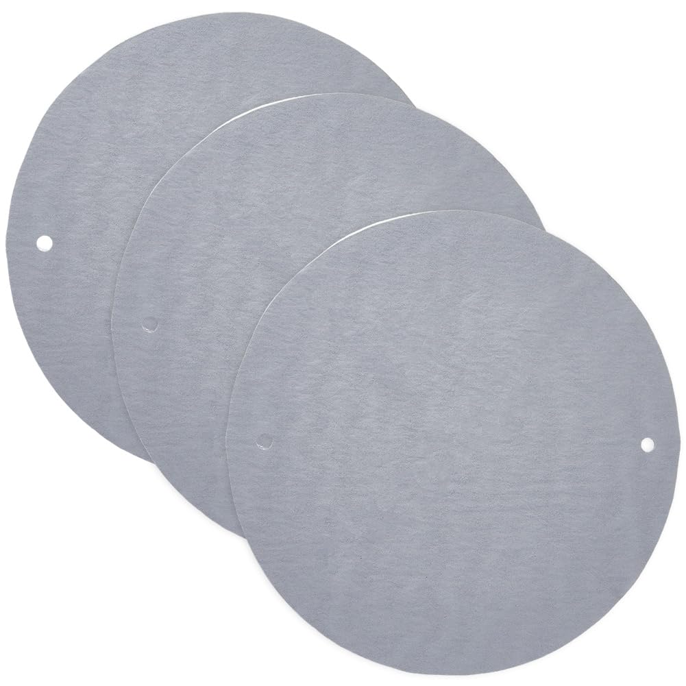 GORGECRAFT 3Pcs Pottery Bat Mat 30.5cm Gray PVA Imitation Deer Skin Universal Non Slip Round Wheel Stabilizer Pad Upgraded Throwing Cloth Ceramics Batmate for Trimming Clay Sculpting Tools