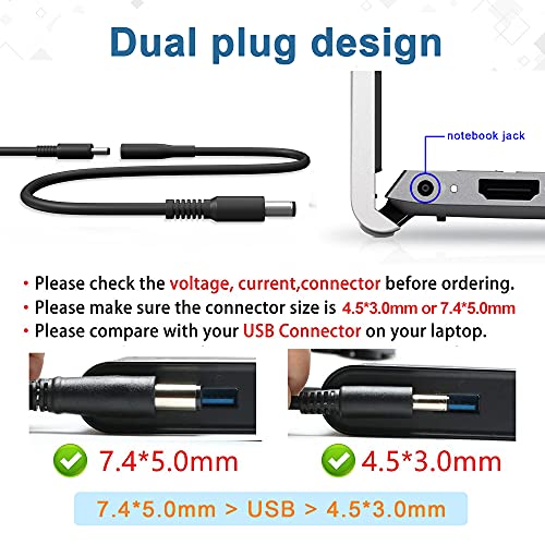45W 65W Ac Adapter Dell Laptop Charger For Dell Inspiron 15-3000 15-5000 15-7000 13-5000 13-7000 17-5000 5570 5558 5559 7359 Dell Latitude E6430 5480 7480 5490 E6540 E5430 E5530 E7440 E5440Power Cord #TOP1