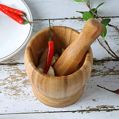 Pilão Com Socador em Bambu 4565