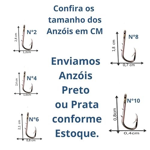 Kit Anzol de Pesca Estojo com Chumbada Boias Guizo 286 Unidades