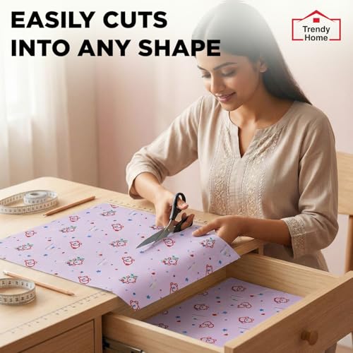Image of Trendy Home Anti-Slip Mat 45 cm x 1 m for Drawers, Fridge & Shelf Liners | Printed Design, Non-Slip, Food Grade EVA, Washable Kitchen Mat, Pandro Love