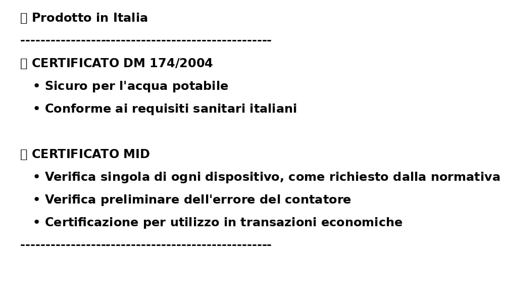 CONTATORE ACQUA FREDDA DN15 (1/2") OTTONE CERTIFICATO ACQUA POTABILE DM174/2004 MID 110mm