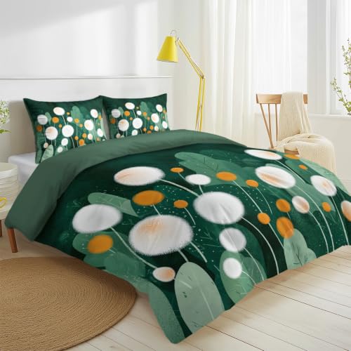 Housse couette vert olive 200x200 parure de lit adulte boho