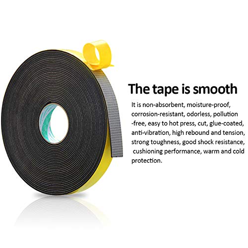 Weather Stripping Door Seal Strip,Foam Insulation Tape For Sliding Doors And Windows,Gasket Seal, Anti Vibration Collision, Shockproof(1/2 In X 1/8 In X 33 Ft) #TOP3
