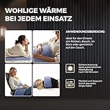 BR Bringer Infrarot Heizkissen mit Abschaltautomatik - 6 Heizstufen (25-60°C), Überhitzungsschutz, Maschinenwaschbar, LED Display, sehr weiches Flanell (Blau, 60 x 30 cm)