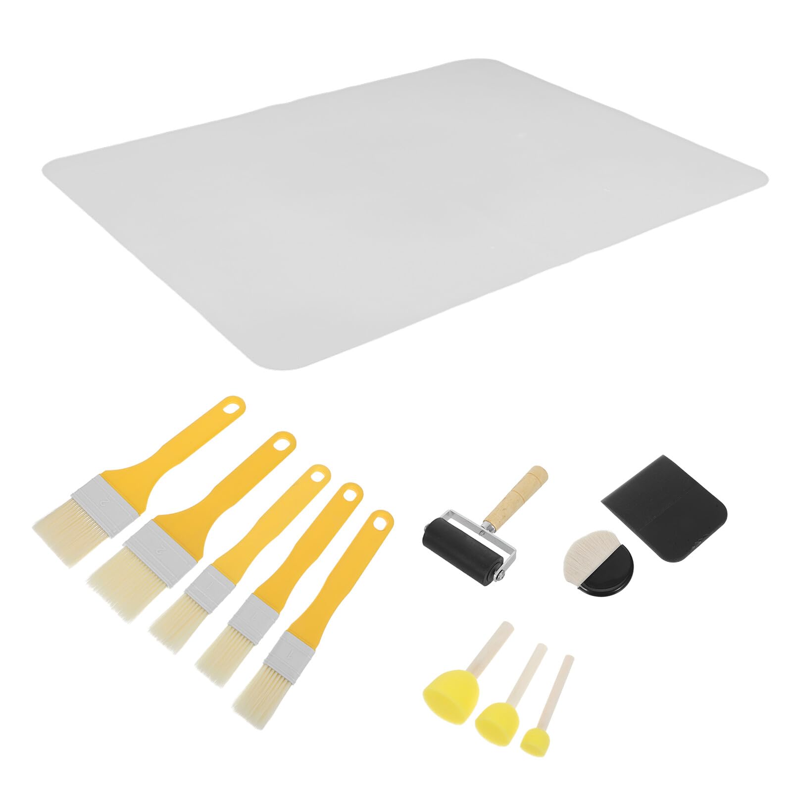 Kit Completo de Herramientas para Decoupage con Diseño Portátil y Materiales de Plástico y Madera Adecuado para Actividades de Manualidades y Decoración del Hogar