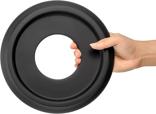 Miniatura 4 de Paquete de 2 medallones de techo de poliuretano moldeados para lámparas y ventiladores de techo, 10 pulgadas de diámetro exterior x 4 pulgadas de