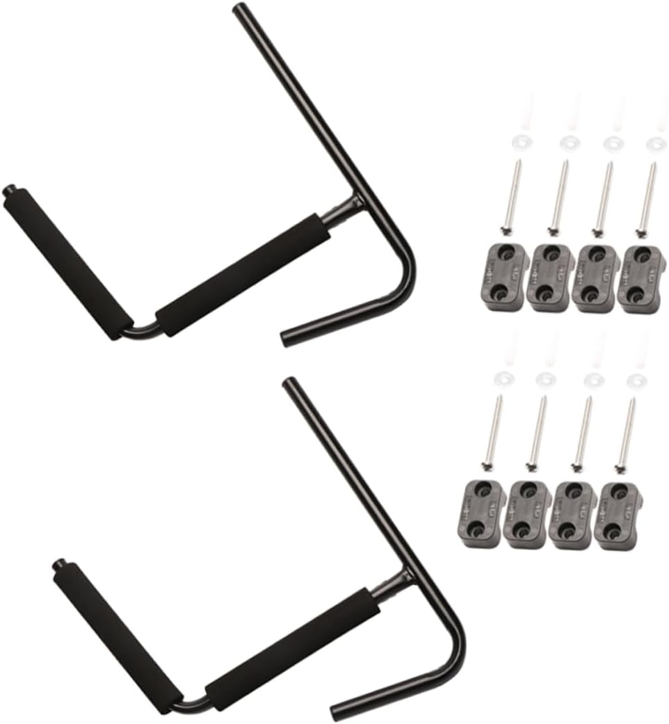 2pcs Kayak Wall Mount Rack Heavy Duty Storage Hooks for Surfboards and Bikes Foldable Design for Garage Organization Scratch Protection Quick Installation
