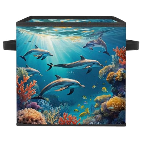 Boîte de rangement pliable pour grand cube et étagère dauphin - 2