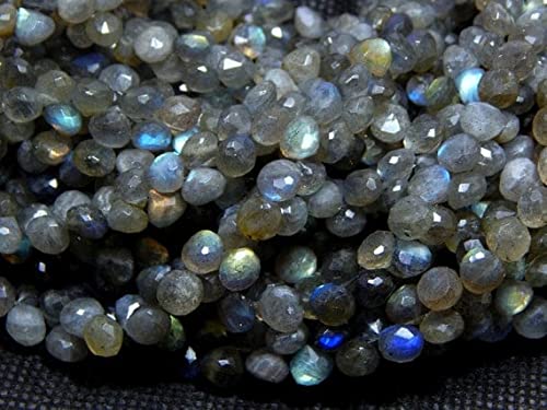 Labradorite perles facettées en cordon de pierre naturelle pour création de bijoux artisanaux