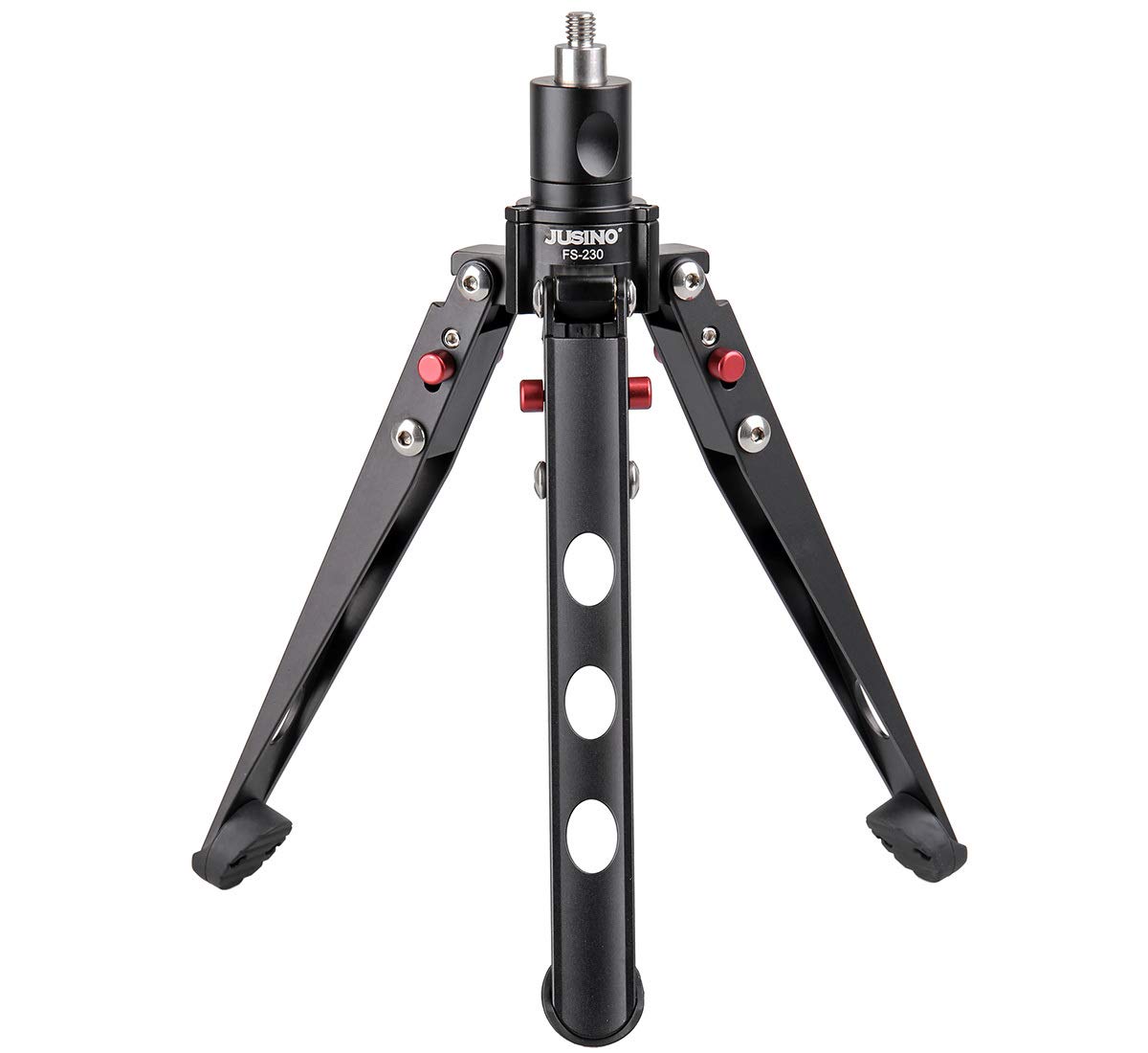 JUSINO Sehr stabile Monopod-Standspinne mit arretierbarem Kugelgelenk Tischstativ-Funktion CNC gefräst eloxiertes Aluminium 18kg Tragfähigkeit