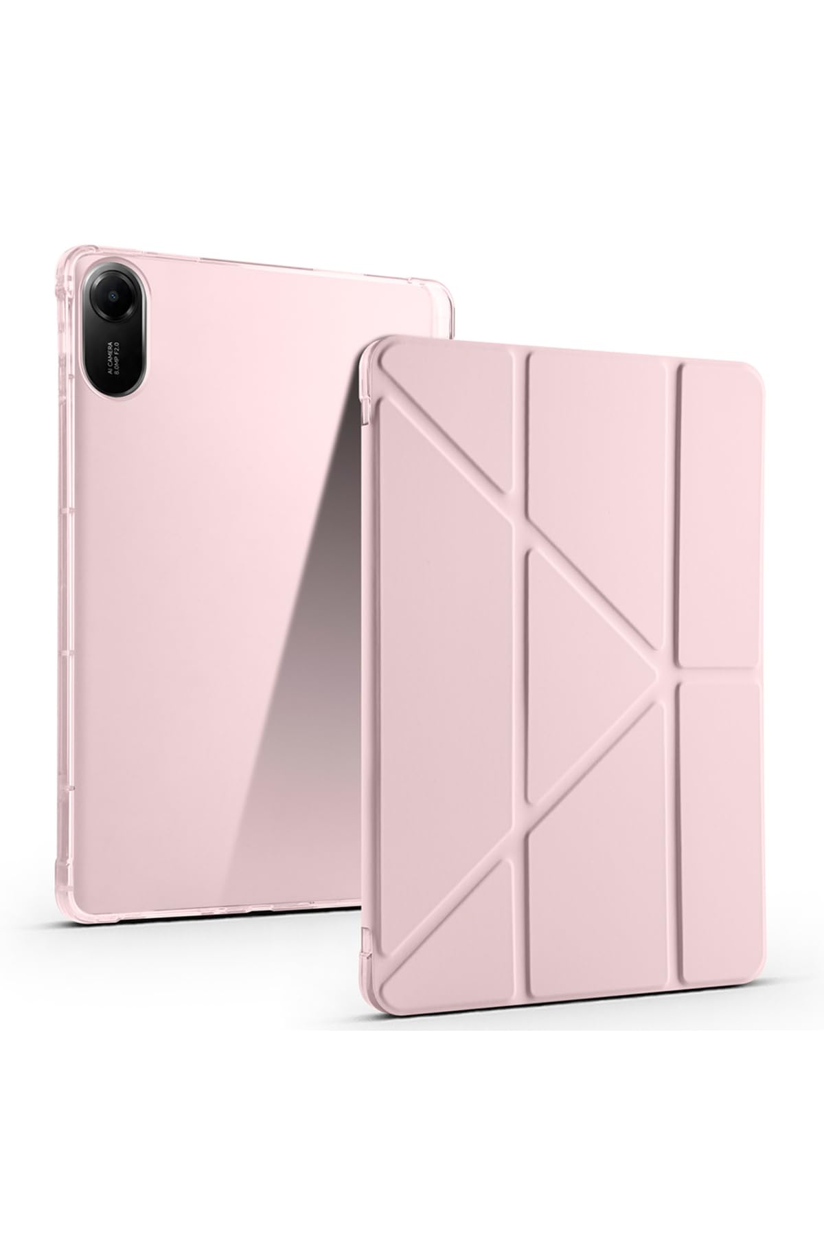 CONSTRAIN - Redmi Pad 2 ile Uyumlu Kılıf Tri Folding Kalem Bölmeli Standlı Kılıf - Gri