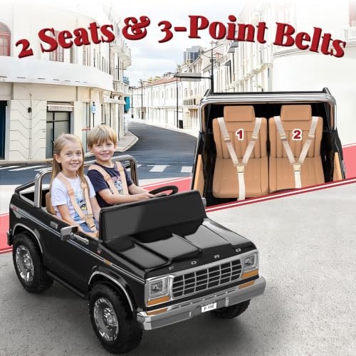 Image of ANPABO Licensed Ford F-150 24V 2 Seater Ride on Car for Kids, Black