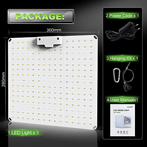 Cresmar T650 Led Grow Light With Samsung Diodes & Dimmable Lighting Full Spectrum Grow Lights For Indoor Plants Veg Bloom Growing Lamps For 3X3/2X2 Grow Tent 2.5 Umol/J #TOP6