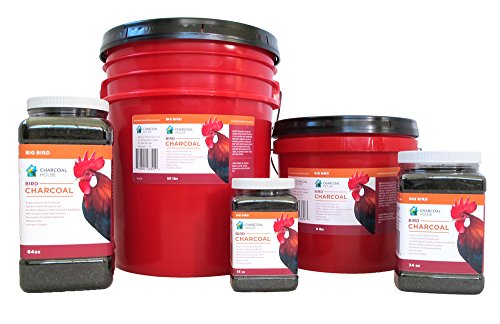 2qts Large Bird 100% Virgin Coconut Shell Granular Activated Charcoal - Not from China - for Health, Digestion, Feed Supplement, Scratch for Poultry, Pigeons, Parrots, Turkeys, Chickens and More