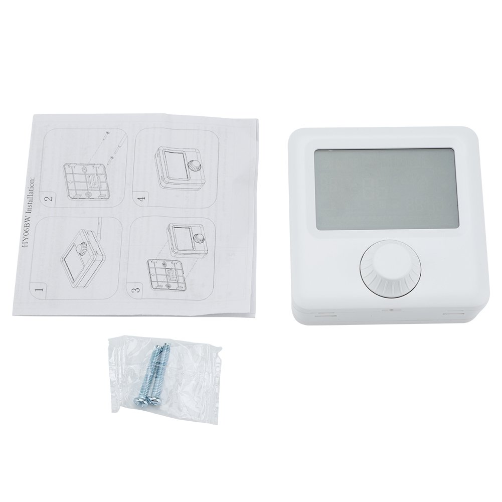 HYO6BW LCD Digital Thermostat with Programmable Thermostat for Heating with Backlit Display