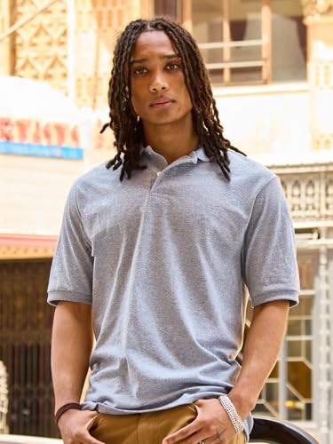 image for Jerzees Men's Short Sleeve Polo Shirts, Dri-Power, Sizes S-5X - Maroon