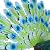 BAENRCY Small Peacock Statue Animal Sculpture Garden Decoration Metal Yard Art for Yard Outdoor Decoration (Green)