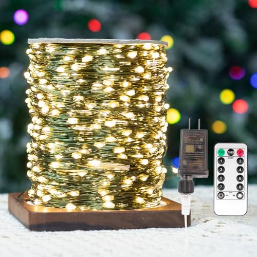 ZELUXDOT Fairy Lights Plug in,200FT 600LEDs Waterproof Led...