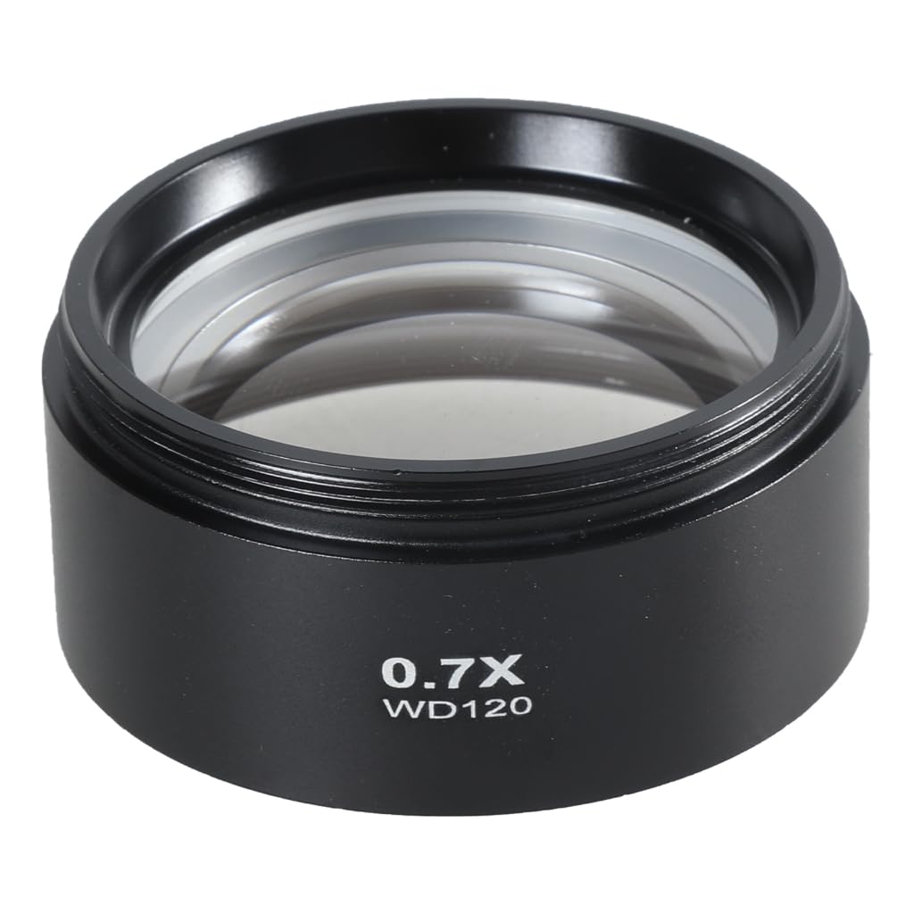 Lente de objetivo auxiliar de aluminio Barlow 0.5/0.7 lente de cámara de microscopio