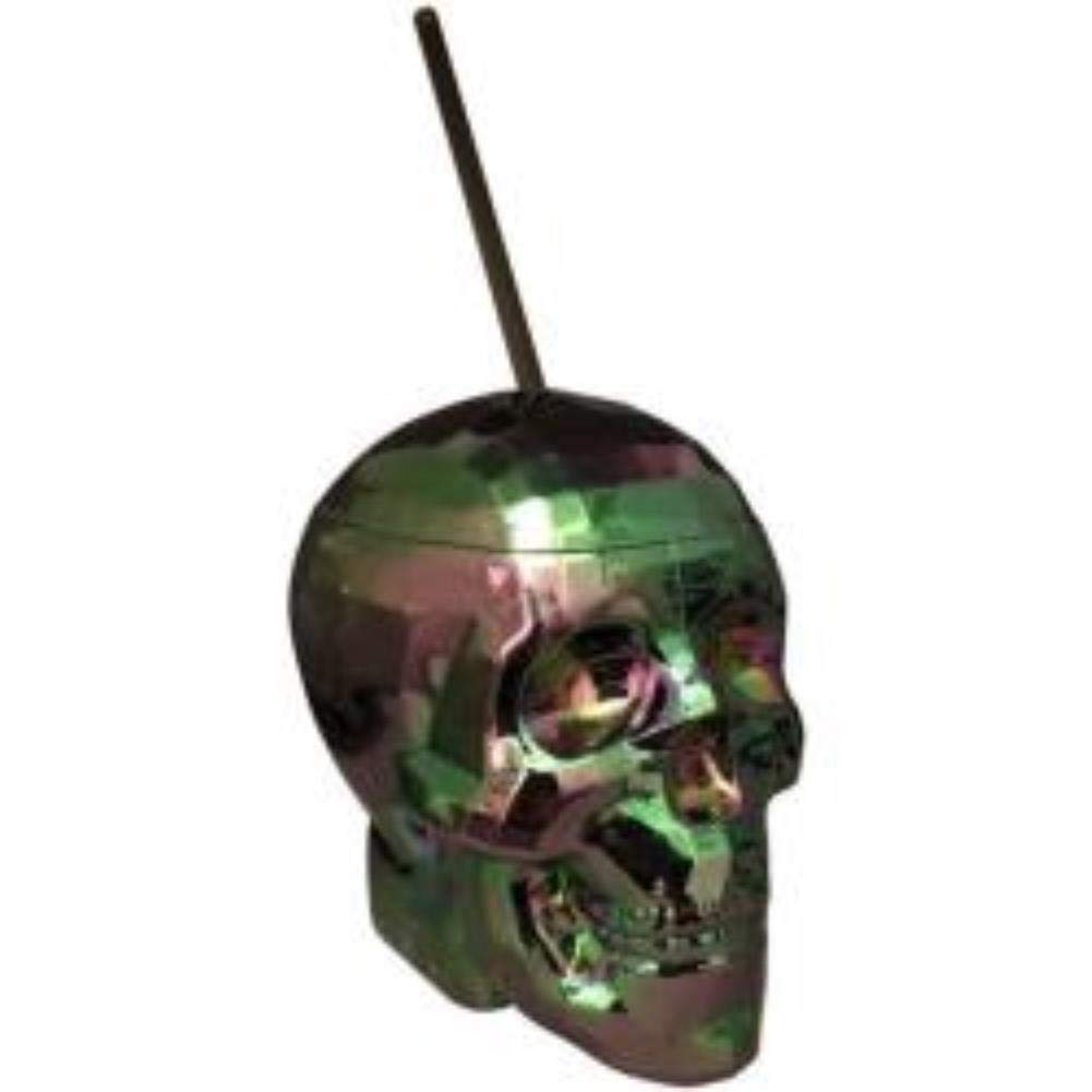 Gobelet motif tête de mort oil slick pour vos cocktails d'été