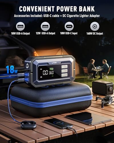 Portable Jump Starter with 150PSI Compressor