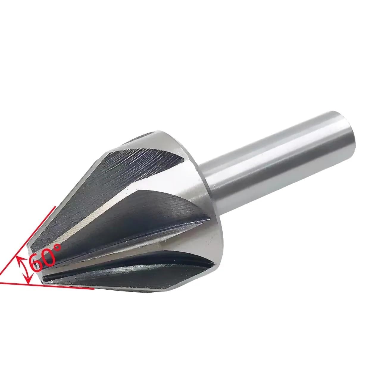 1 sztuk HSS wiertło rozwiercające Bit 6-50mm średnica 60 stopni fazowanie wiertło rozwiercające 6/8 rowek frez fazujący frez palcowy metalowe fazowanie wiertło Hole Cutter(Size:40mm(60 degrees))