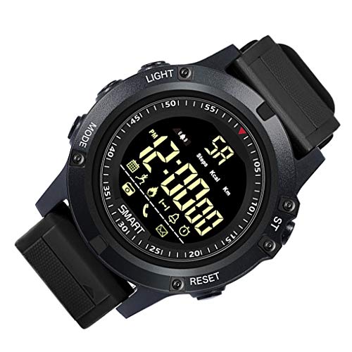 Reloj de Pulsera Deportivo para Mujer y Hombre, con Bluetooth 4.0, Resistente al Agua, para Actividades al Aire Libre, Esfera Redonda, para niñas y niños