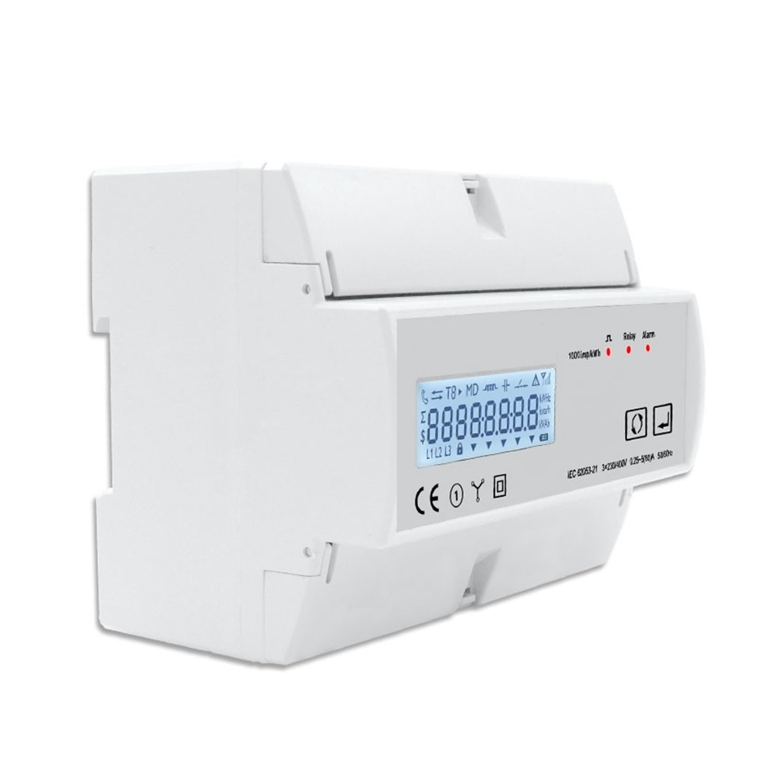Monitoraggio Dell'Energia del Contatore Intelligen Contatore di Energia Trifase Zigbee TuYa 80A DIN Rail Smart Power Meter AC 230V