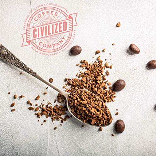Civilized Coffee Instant Coffee Decaf Granules, Medium Dark Roast Gourmet Coffee Non-Gmo Jar (5 Oz) #TOP2