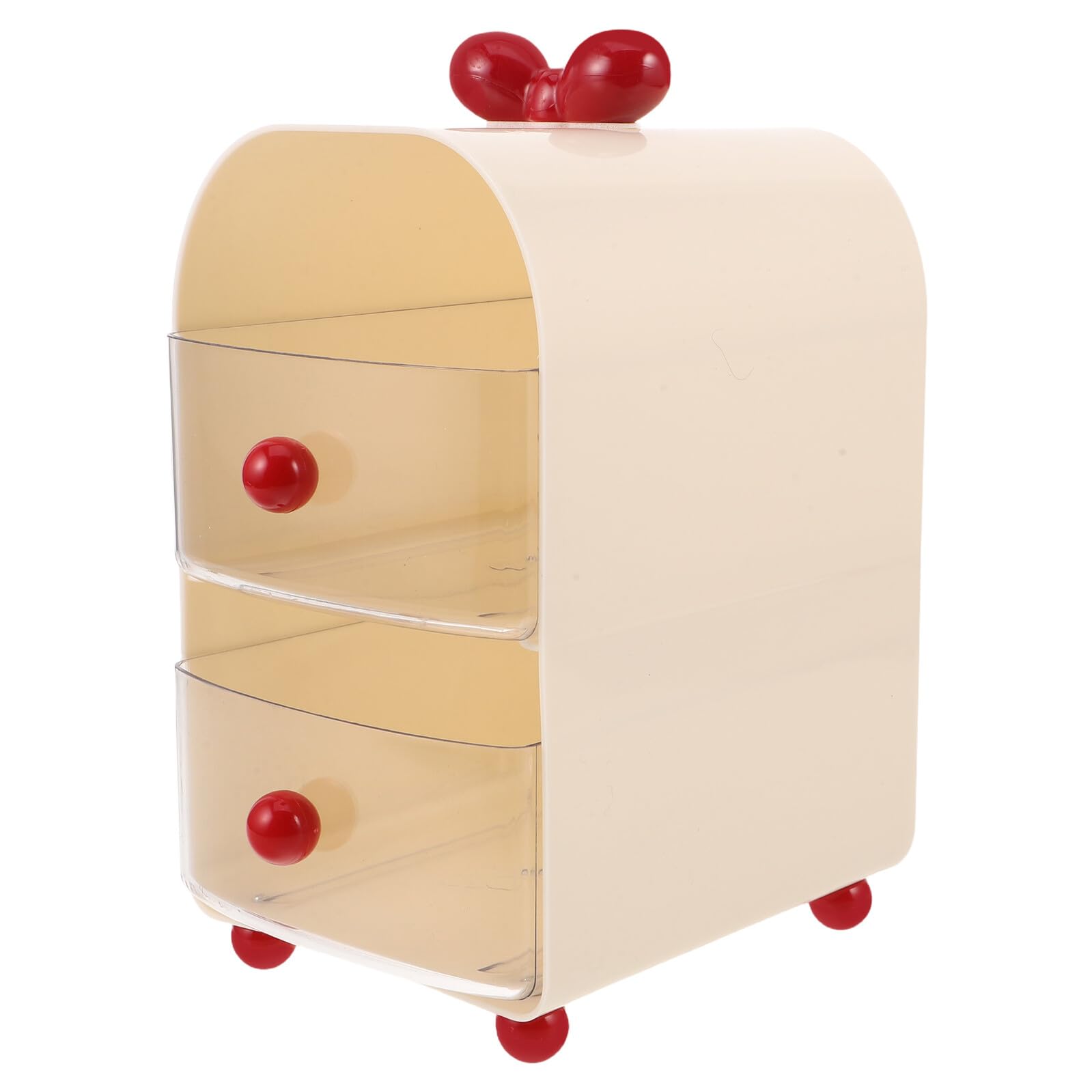 Organisateur compact de bureau blanc lait au design épuré à tiroirs