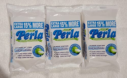 Image of PERLA Original White Laundry Bar Soap, 110 grams (3)