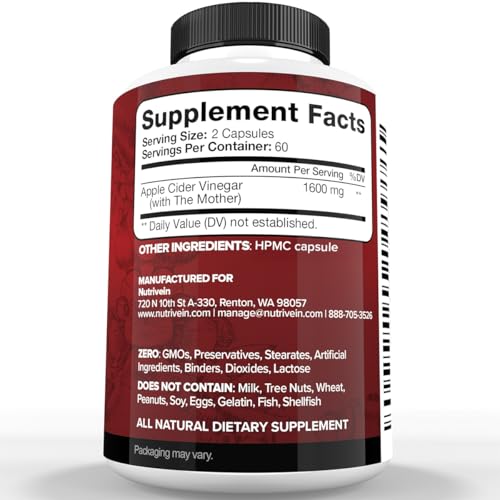 Nutrivein Premium Apple Cider Vinegar Capsules