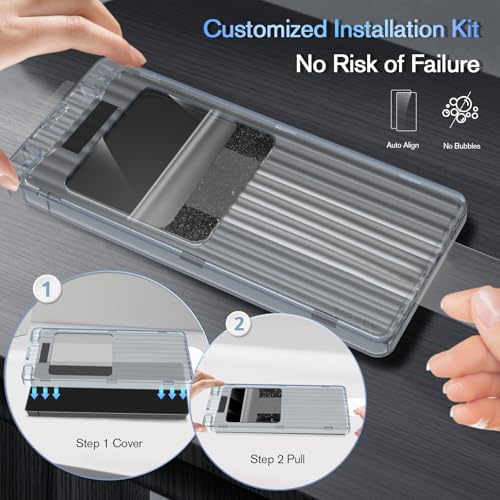 Image of SHILD (Pack of 2) Privacy Tempered Glass Screen Protector for Samsung Galaxy S25 Ultra (6.9-inch) | 9H Hardness | S-Pen Compatible | 100% Fingerprint Unlock | HD Clarity | Easy Installation Tray | Anti-Spy Privacy Protection