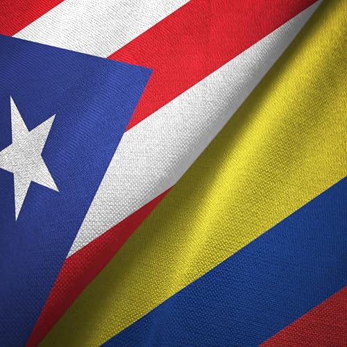 Puerto Rican and Colombian Flag Domino Table miniatura 2