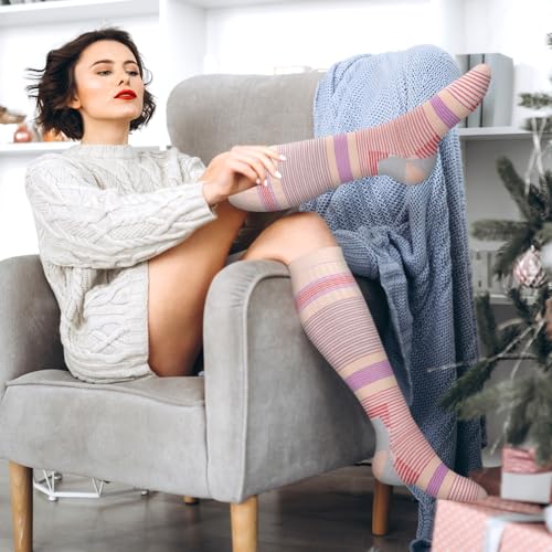 Bluemaple Compression Socks for Women & Men Circulation (6 Pairs) 15-20 mmHg is Best Support for Athletic Running Cycling3
