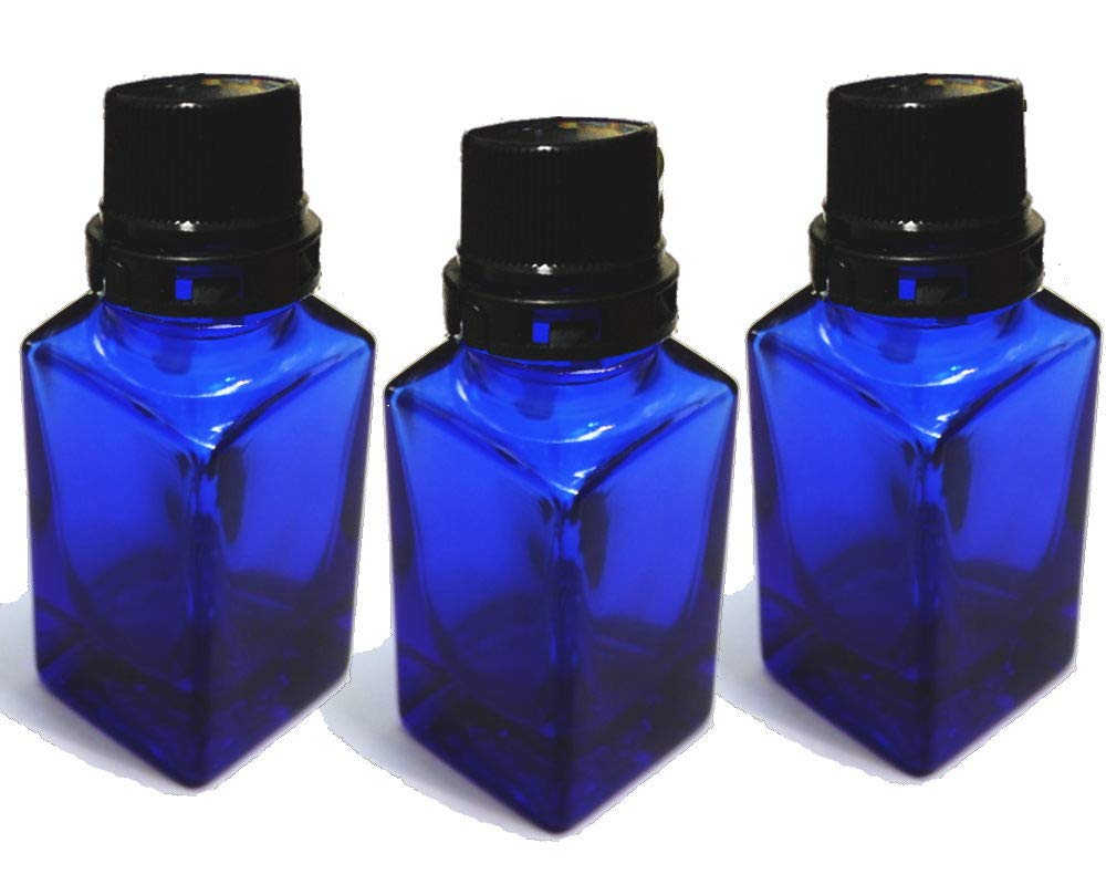 Amazon | NOTO 国産の遮光角瓶 ドロッパー付10ml 青色3本 アロマ 