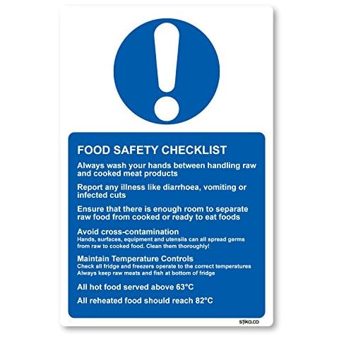 stika.co Food Safety Checklist Sticker for Kitchens Cover