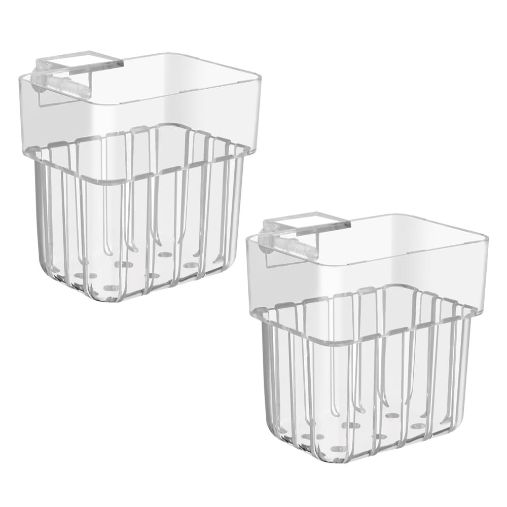 MiOYOOW Aquarium Plant Holder, Hanging Fish Tank Plant Pot Transparent Aquarium Planter Cup for Aquarium Plants Decorations