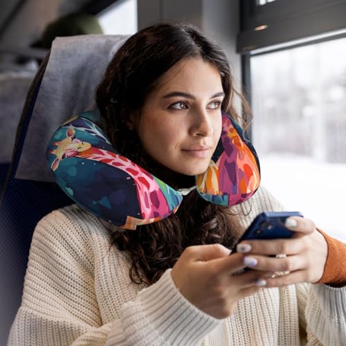 Almohada de viaje espuma viscoelástica u-shaped cómoda miniatura 6
