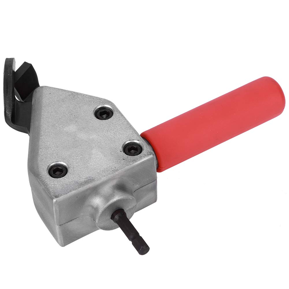 Cabezal de corte de hoja de metal, herramienta eléctrica de accesorio de corte de metal de cizalla turbo con mango hexagonal de 7 mm, para tijeras de cortadoras de taladro eléctrico