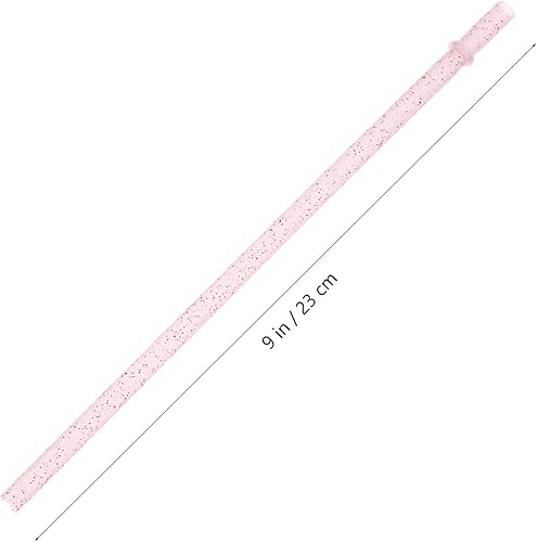 Miniatura 7 de Beaupretty Pajitas de plástico reutilizables con purpurina, 25 popotes de plástico con purpurina y cepillo de limpieza, pajitas elegantes para