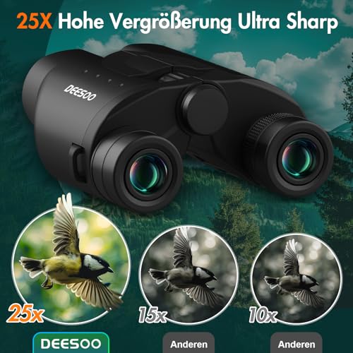 Deesoo 25x32 Fernglas für Erwachsene - Klein HD Ferngläser Kinder - Kompakt Fernglas High...