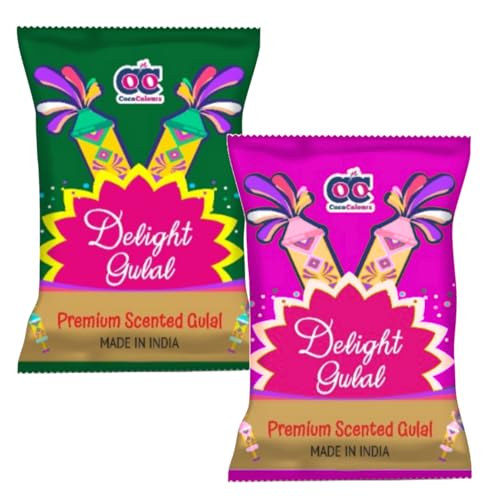 Image of Premium Scented Organic Gulal Holi Colors | Pack of 4-320gm Organic Holi Colours for Holi Celebration | Skin Friendly Natural Gulal for Holi | Chemical-Free, Vibrant Long-Lasting Colors