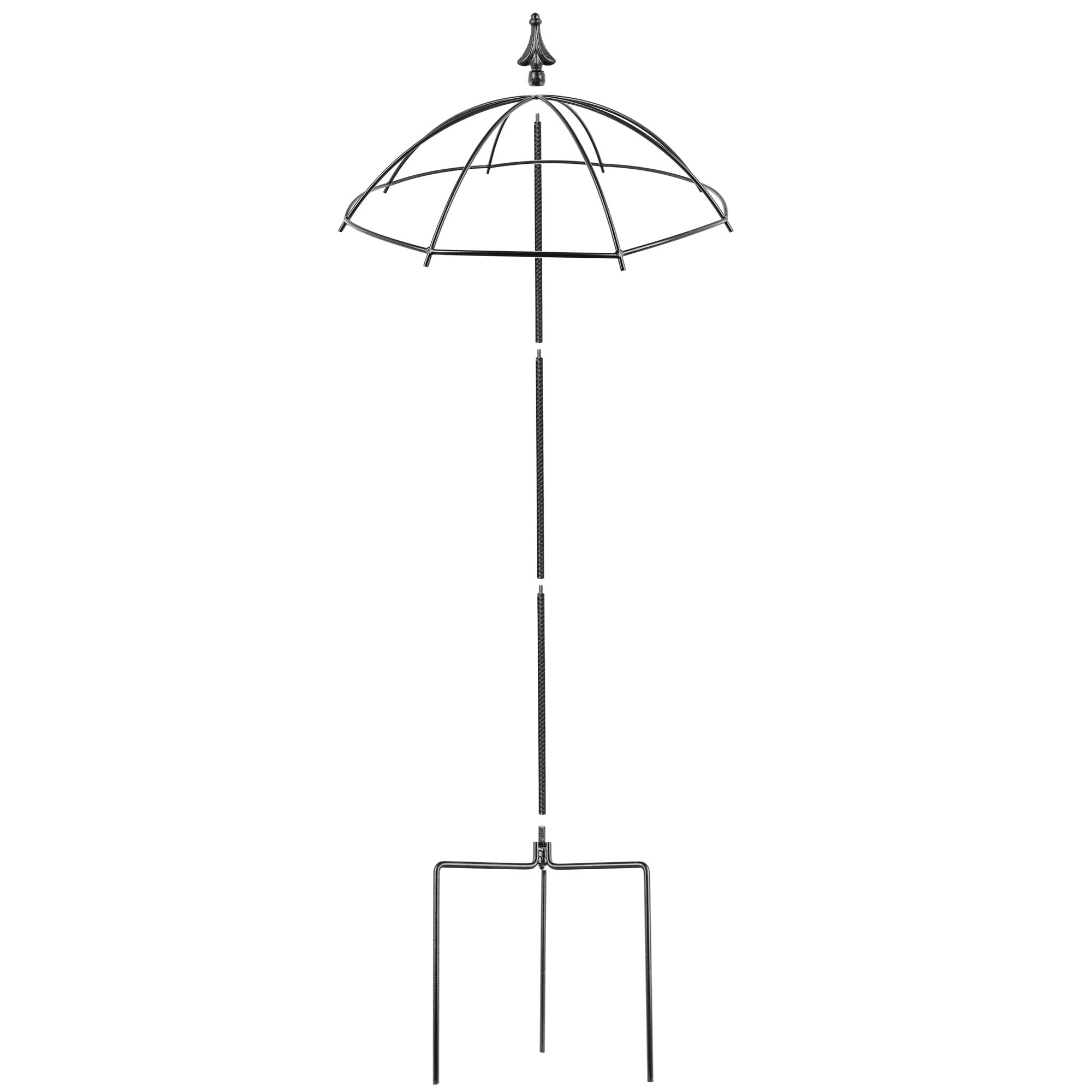 KADAX Rosenbogen aus pulverbeschichtetem Stahl, Schirm Design, Torbogen, Gartenbogen, Kletterpflanzen, Rankgitter, Rosenhilfe, Gartendeko (H: 190.5 cm)