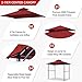 Eurmax USA High Performance Grill Gazebo Canopy Replacement Cover 5x8 BBQ Gazebo Shelter Top（Burgundy）