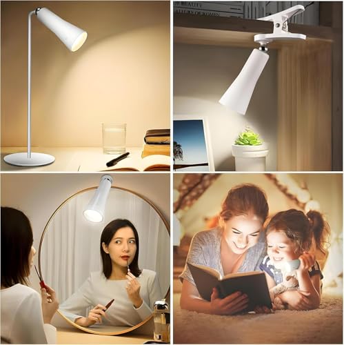 Image of Kimee LED Study Light for Desk with Stationery Organizer & Mobile Holder - Cordless Table Lamp for Students & Work from Home - 3 Modes Eye Protection Reading Lamp (Magnetic, Regular)