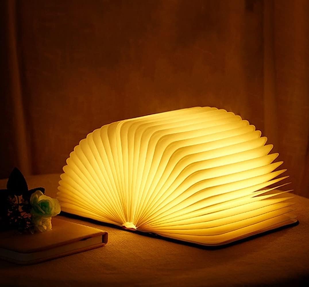 Amazon.co.jp ブックライト 装飾用Ledテーブルランプ 折りたたみブックランプ LED ブック ライト 目に優しい 木製装飾