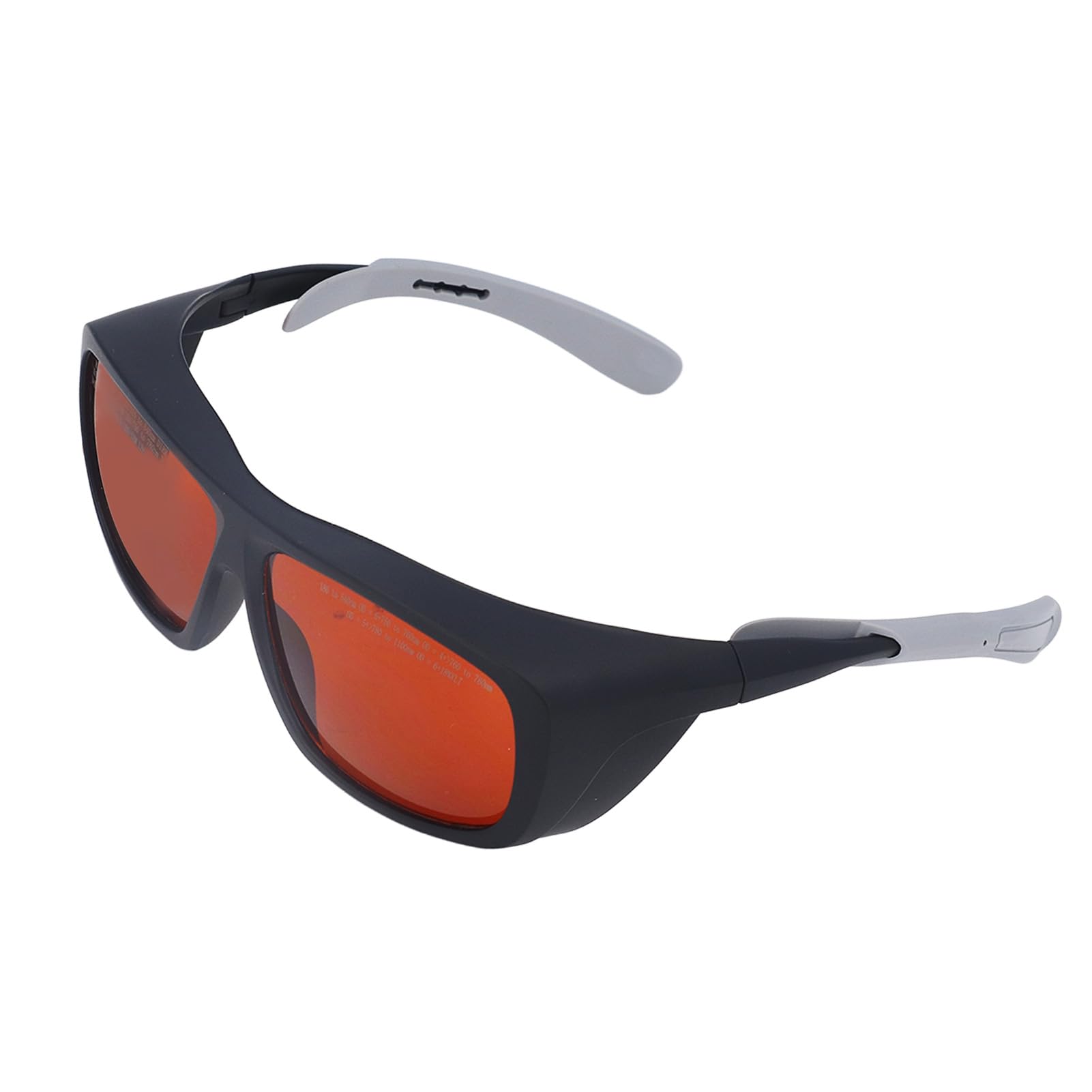 FTVOGUE Gafas de Seguridad para Láser, Gafas de Protección Láser para PC de 180 a 540 Nm y de 750 a 1100 Nm 18% VLT Respuesta Rápida a la Luz para Uso en Talleres de Laboratorio de Técnicos de Fibra