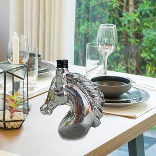 Carafe à whisky cheval en verre borosilicate : bouteille d'exception soufflée bouche pour bar - 6